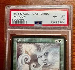 MTG Typhoon English Legends PSA 8 NM-MT RESERVED LIST Magic the Gathering 1994 - Image 2