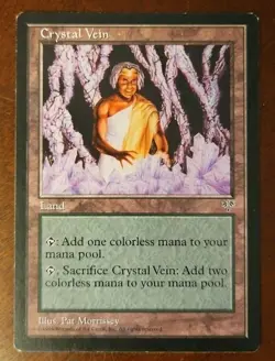 MP Crystal Vein Mirage Magic Gathering MtG Ramp Commander Colorless Land MIR - Image 1