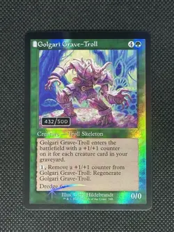 MTG SERIALIZED Golgari Grave Troll Foil Serial Numbered /500 - Image 1