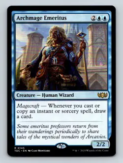 #145 Archmage Emeritus 2025 Tarkir: Dragonstorm Commander * Rare - Image 1