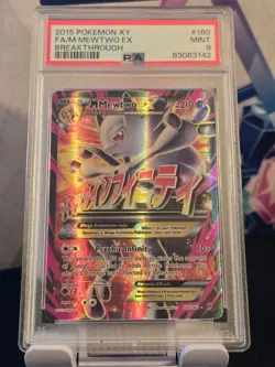 2015 POKEMON XY MEWTWO EX BREAKTHROUGH #160/162 PSA 9 - Image 1