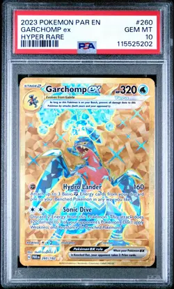 2023 POKEMON PAR EN-PARADOX RIFT HYPER RARE #260 GARCHOMP EX PSA 10 - Image 1