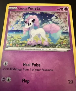 Galarian Ponyta SWSH013 Sword & Shield Black Star Promos Pokemon Cosmo Holo NM - Image 2