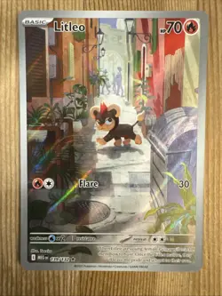 Litleo 139/132 Illustration Rare (IR) Full Art Holo Pokemon Mega Evolution NM - Image 1