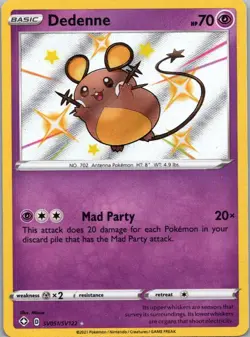 Pokemon TCG Dedenne SV051/122 Shining Fates Shiny Vault Holo NM - Image 1