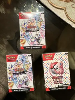 Pokemon TCG Scarlet & Violet Booster Bundles 151 And 2x Prismatic Evolutions - Image 1