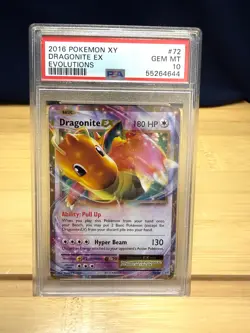 2016 Pokemon XY Dragonite EX Evolutions PSA 10 Gem Mint 72/108 - Image 1