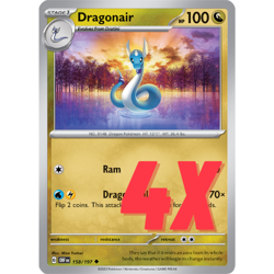 4X Pokemon TCG Dragonair 158/197 S&V Obsidian Flames Regular Playset 2023 NM - Image 1