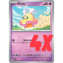 4X Pokemon TCG Flittle 080/182 S&V Paradox Rift Regular English 2023 NM - Image 1