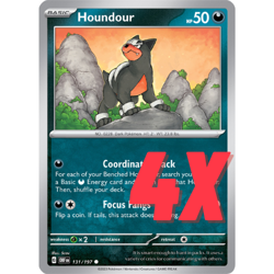 4X Pokemon TCG Houndour 127/197 S&V Obsidian Flames Regular Playset English NM - Image 1
