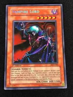 Yugioh Vampire Lord DCR-000 1ST Secret (LP) - Image 1