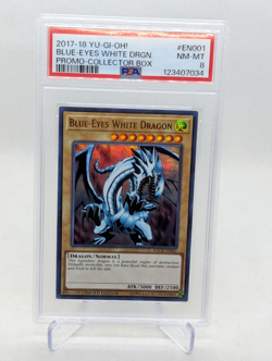 2017-18 YUGIOH BLUE-EYES WHITE DRAGON ULTRA RARE PROMO KAIBA COLLECTOR BOX PSA 8 - Image 1