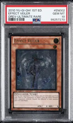 2010 YU-GI-OH! DREV-DUELIST REVOLUTION 1ST ED-ULTIMATE RARE EFFECT VEILER PSA 10 - Image 1