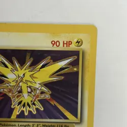 Pokemon TCG Zapdos Base Set Holo Unlimited Rare Card 16/102 LP Condition - Image 3