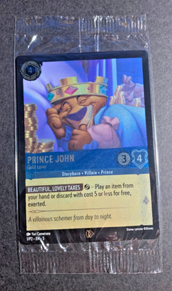 DISNEY LORCANA TCG - Prince John Gold Lover - Sealed Foil Promo Card - 1/P2 - Image 1