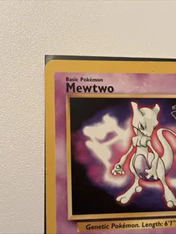1999 Pokemon The First Movie Mewtwo Black Star WB Promo Stamp Card #3 EX-NM - Image 4