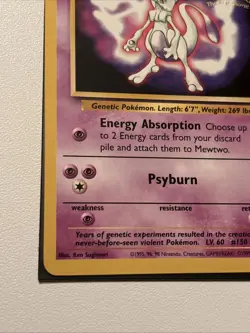 1999 Pokemon The First Movie Mewtwo Black Star WB Promo Stamp Card #3 EX-NM - Image 5