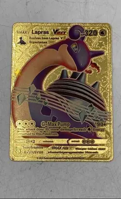 Pokemon TCG Lapras VMAX SV111/SV122 HP320 Gold Foil G-Max Pump Card - Image 1
