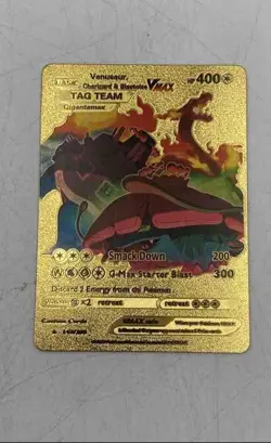 Pokemon Gold Venusaur Charizard And Blastoise Vmax Tag Team Single Card - Image 1