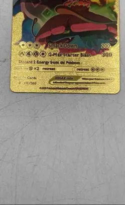 Pokemon Gold Venusaur Charizard And Blastoise Vmax Tag Team Single Card - Image 5