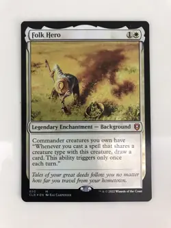 Folk Hero Foil MTG Magic the Gathering Card NM Near Mint Baldur's Gate CLB - Image 1