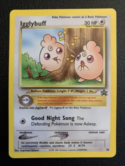 NM Pokemon IGGLYBUFF Card Black Star Promo#36 Wizards of the Coast - Image 1