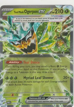 Teal Mask Ogerpon ex - 025/167 - Ultra Rare Twilight Masquerade NM Pokemon Card - Image 1