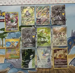 Pokemon Card Full Art Alt Art Fire Pikachu Nidoking Psyduck Fire - Image 1
