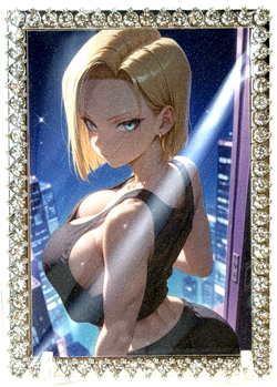 Goddess Story: Android 18 #3/3 Spicy 2 Side Diamond Metal Anime Waifu CCG Card - Image 1