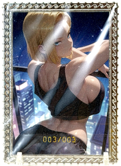 Goddess Story: Android 18 #3/3 Spicy 2 Side Diamond Metal Anime Waifu CCG Card - Image 2
