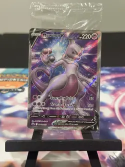 Pokemon TCG Mewtwo v SWSH229 Ultra Rare Black Star Promo Card *SEALED* - Image 1