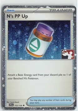 Pokemon Prize Pack Series Cards Stamped Foil Uncommon #153/159 N'S PP Up - Image 1