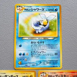 Pokemon Card Light Vaporeon Jolteon Flareon Old Back 1996 NM-EX Japanese k991 - Image 2