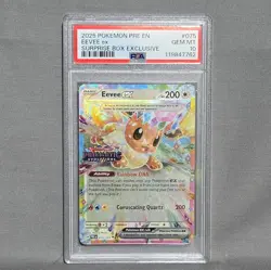 2025 Pokemon Eevee Ex Surprise Box Exclusive Card PSA 10 Gem Mint #075 - Image 1