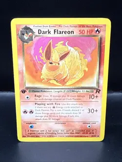 Pokemon Card: Dark Flareon 35/82 1st Edition Team Rocket Set - Image 2