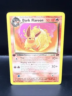 Pokemon Card: Dark Flareon 35/82 1st Edition Team Rocket Set - Image 3