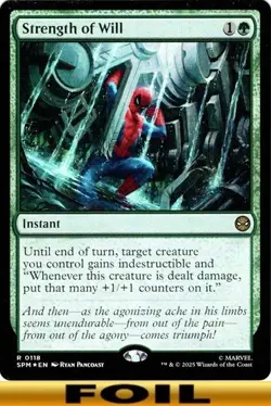 1x - Strength of Will - FOIL #118 - Marvel's Spider-Man - NM MTG - Image 1