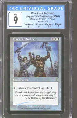 Magic MTG 7th Edition Seventh Ed FOIL Glorious Anthem CGC 9 NEAR MINT NM - Image 1