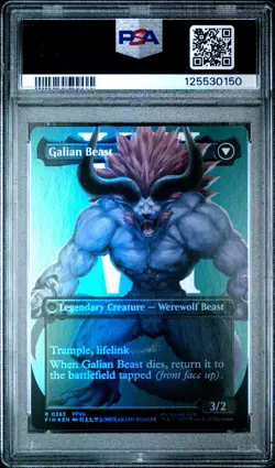 2025 MTG FINAL FANTASY FOIL #0383 GALIAN BEAST/VINCENT VALENTINE PSA 6 - Image 2