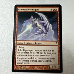 - Rimescale Dragon - Coldsnap Regular Rare #95 NM MTG - Image 1