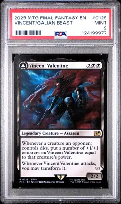 2025 MAGIC: THE GATHERING FINAL FANTASY GALIAN BEAST/VINCENT VALENTINE PSA 9 - Image 1
