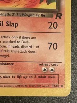 1999 Pokemon Rocket Set Dark Charmeleon 1st Edition 32/82 - Image 5