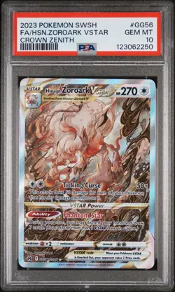 2023 POKEMON SWORD & SHIELD CROWN ZENITH FULL ART/HISUIAN ZOROARK VSTAR PSA 10 - Image 1
