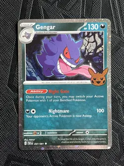 Pokemon TCG *SWIRL* Gengar (Cosmos Holo) 057/091 Trick or Trade 2024Holo - NM - Image 5