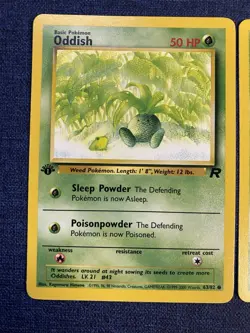 Oddish, Dark Gloom, Dark Vileplume 1st Edition Lot Team Rocket Pokemon TCG - Image 2