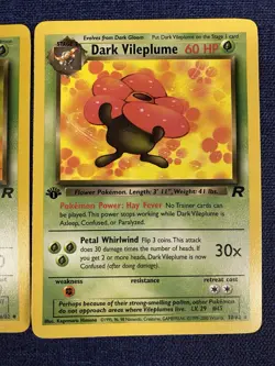 Oddish, Dark Gloom, Dark Vileplume 1st Edition Lot Team Rocket Pokemon TCG - Image 4