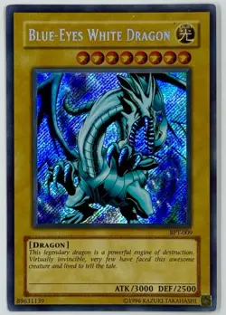 2002 Yu-Gi-Oh! Movie Promo Blue-Eyes White Dragon #BPT-009 Secret Rare LP - Image 1