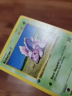 Nidoran Male 1st Edition Shadowless Pokemon Card Base Set 55/102 - MP* - Image 2