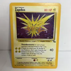 Zapdos Holo Rare - Fossil Set 15/62 - WOTC Pokemon Card - Lp - Image 1