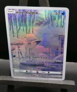 NEW! Alolan Vulpix Pokemon TCG POCKET Special Illustration Rare Immersive Card - Image 4